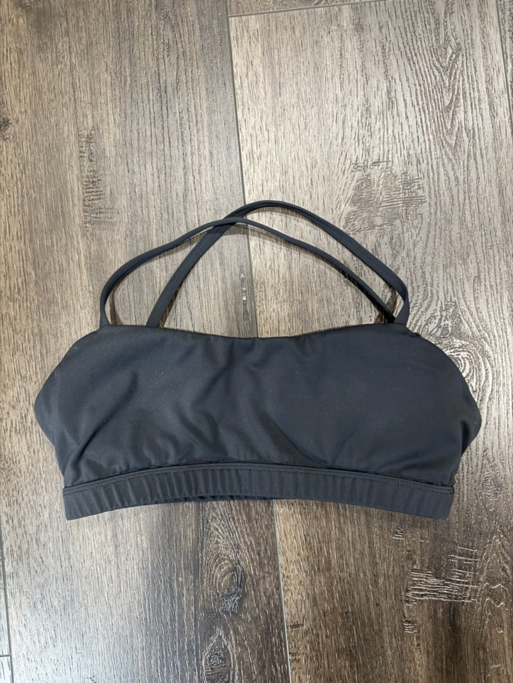 Everyday Black Strappy Bandeau Sports Bra